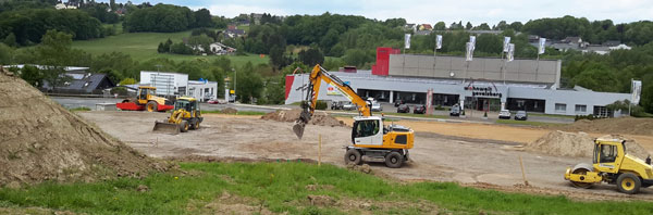 Baustelle des Gevelsberger Opel-Autohauses  Foto: (c) Linde Arndt