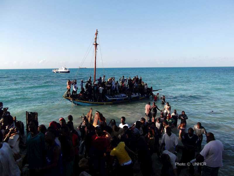 Boat-People auf einem überfüllten Boot. Photo: © UNHCR