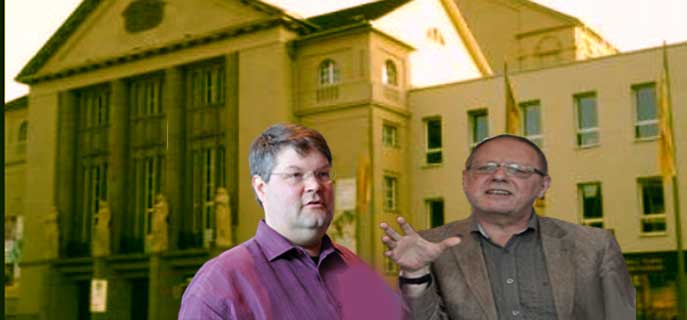 Die Prokuristen der gGmbH theaterhagen Florian Ludwig und Norbert Hilchenbach Foto: (c) Linde Arndt